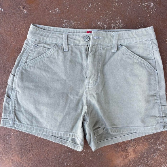 Dickies khaki denim shorts casual, retro style sz 26 womens - Picture 6 of 8